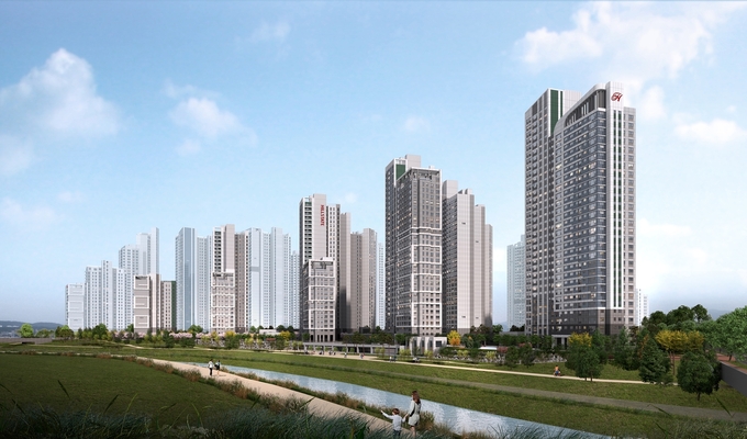 힐스테이트 도안리버파크 1단지 투시도(사진=현대건설) 
