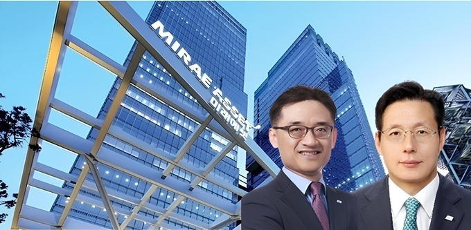 미래에셋증권 김미섭 대표(왼쪽)와 허선호 대표 
