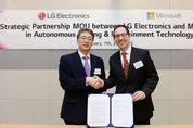 [CES 2019] LG전자-MS, 자율주행 SW 개발 손잡다