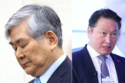 조양호 '흐림' vs 최태원 '맑음'...국민연금 카운터펀치 한방에  총수 운명 엇갈려
