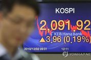 코스피 3거래일 만에 상승…2090선 회복