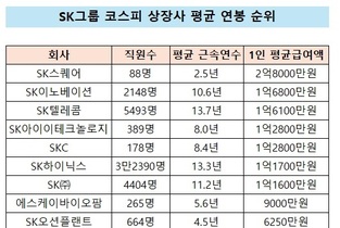 '월급이 연봉 수준' SK그룹, 급여 Top 계열사는 어디?