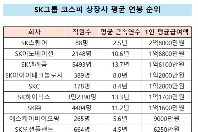 '월급이 연봉 수준' SK그룹, 급여 Top 계열사는 어디?