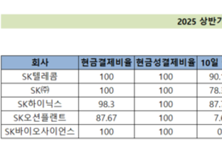 [하도급대금 결제 점검-SK] 하이닉스·SKT 90 단기 지급…오션플랜트·지주는 장기 구간