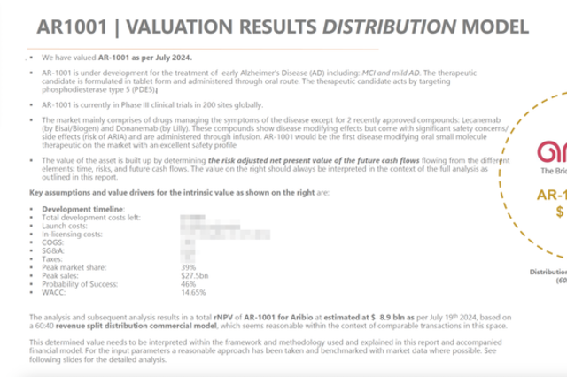 [아리바이오 해부] ⑤“치매 치료제 AR1001 가치는 12조”
