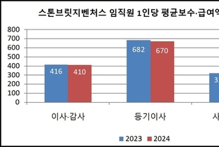 [VC 주주환원 점검-스톤브릿지벤처스] ②실적 따라 움직인 임직원 보수, 올해는?