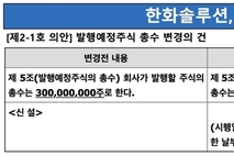 [주총 트래커] 한화솔루션, 발행주식수 '5억주' 확대…자금조달 포석