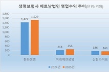 베트남 진출 생보 삼총사 ‘희비’…한화·미래 매출 증가